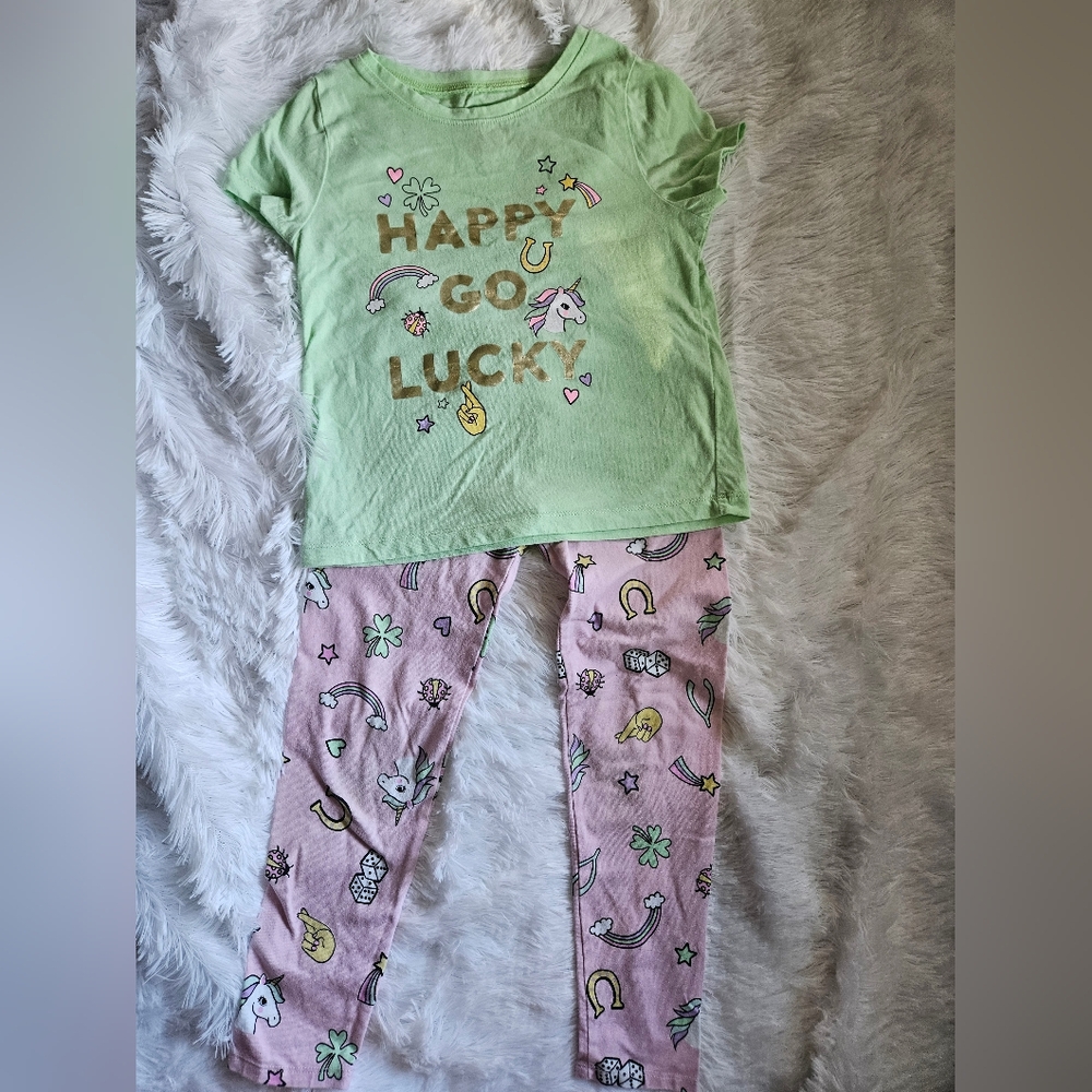 Fabkids Green and Pink Pajama Sets Soft Sleepwear
